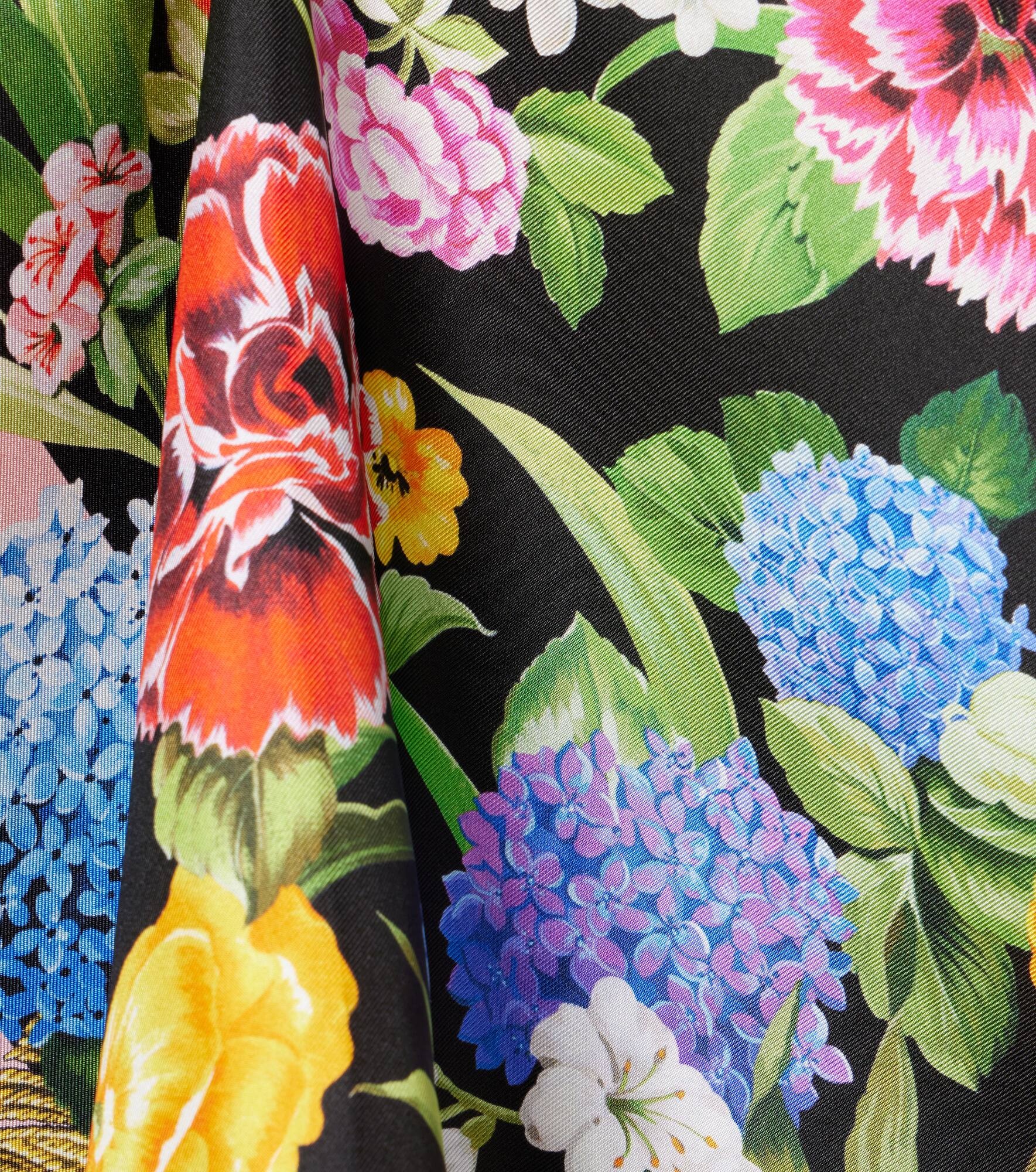 Floral silk scarf - 4