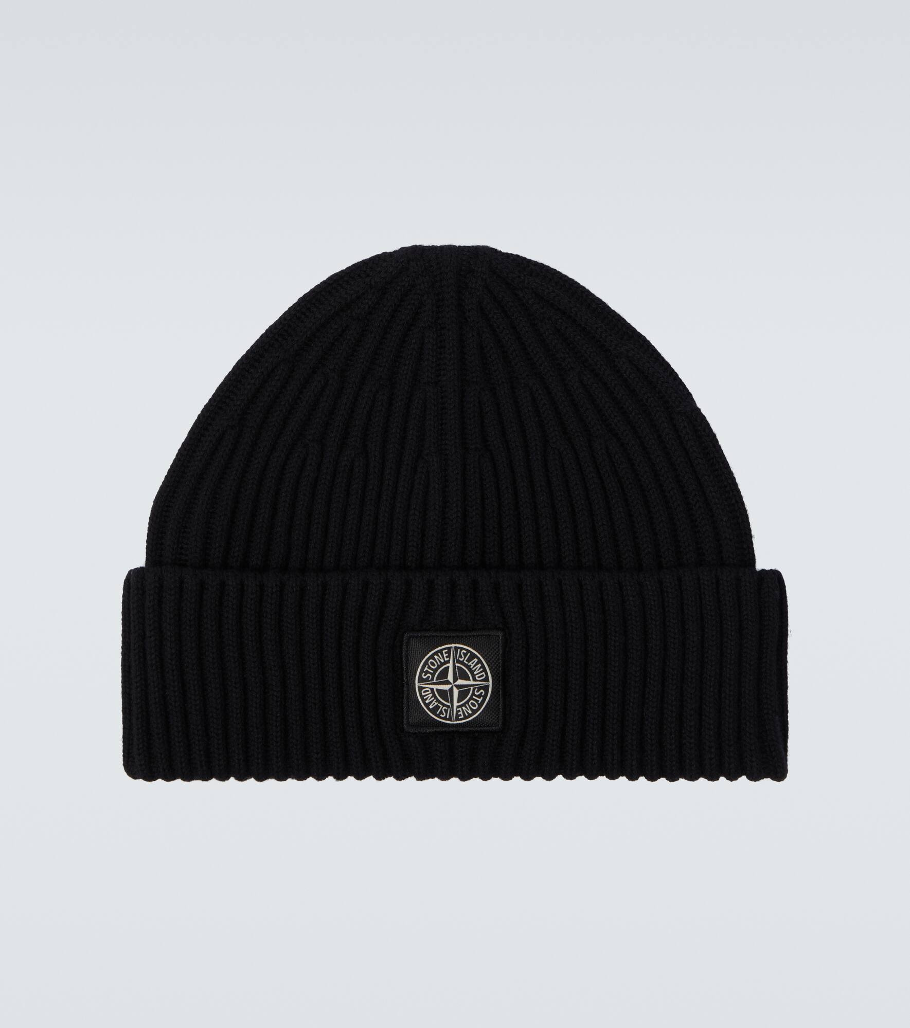 Compass ribbed-knit virgin wool beanie - 1