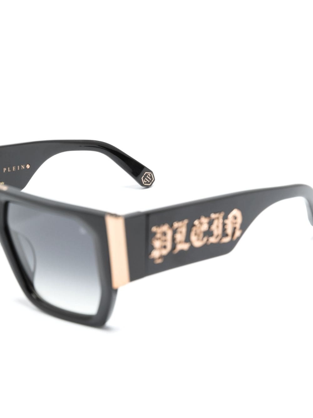 logo-lettering rectangle-frame sunglasses - 3