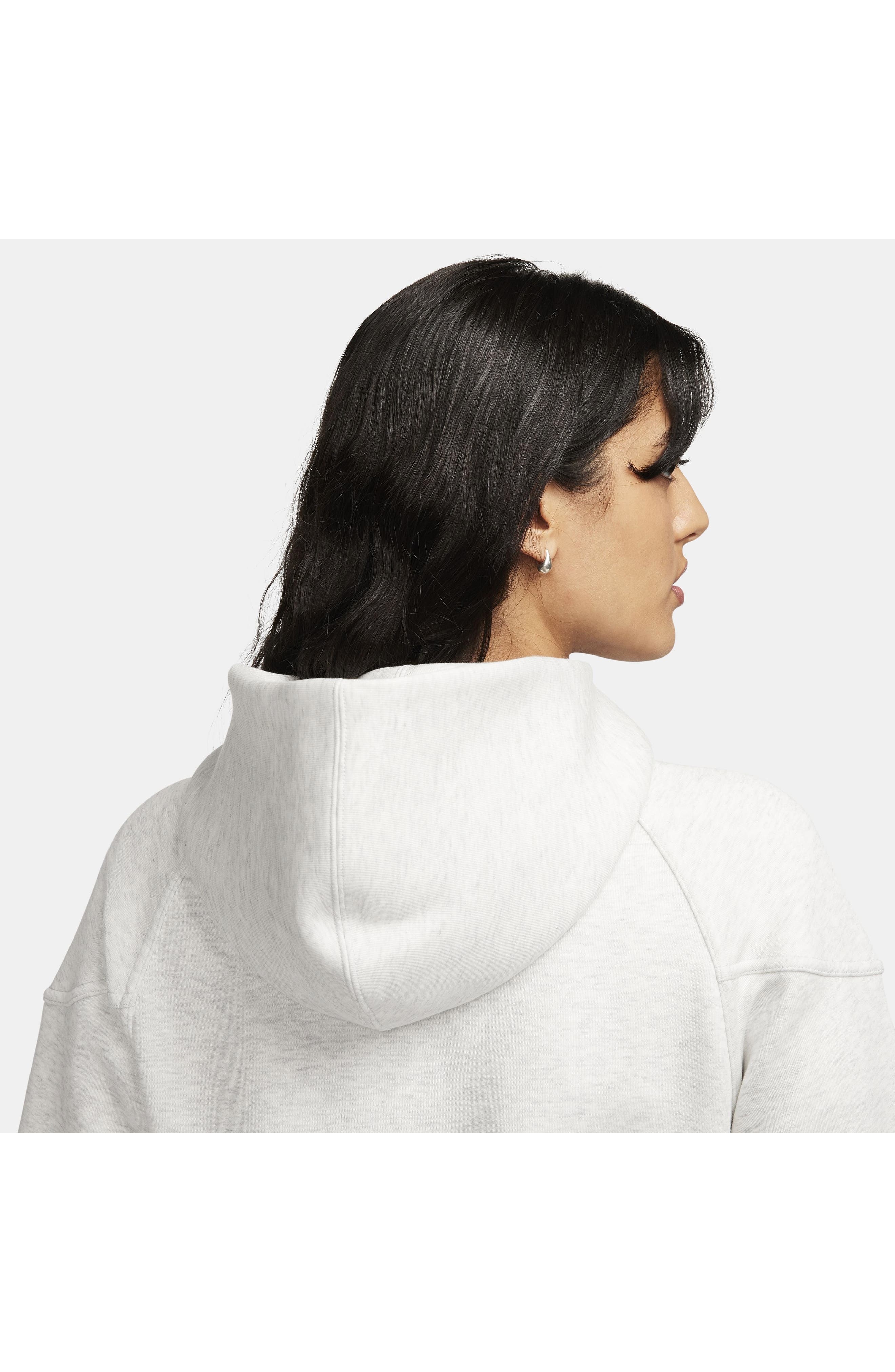 Nike Sportswear Tech Fleece Windrunner Zip Hoodie in Light Grey/Heather/Black at Nordstrom - 4