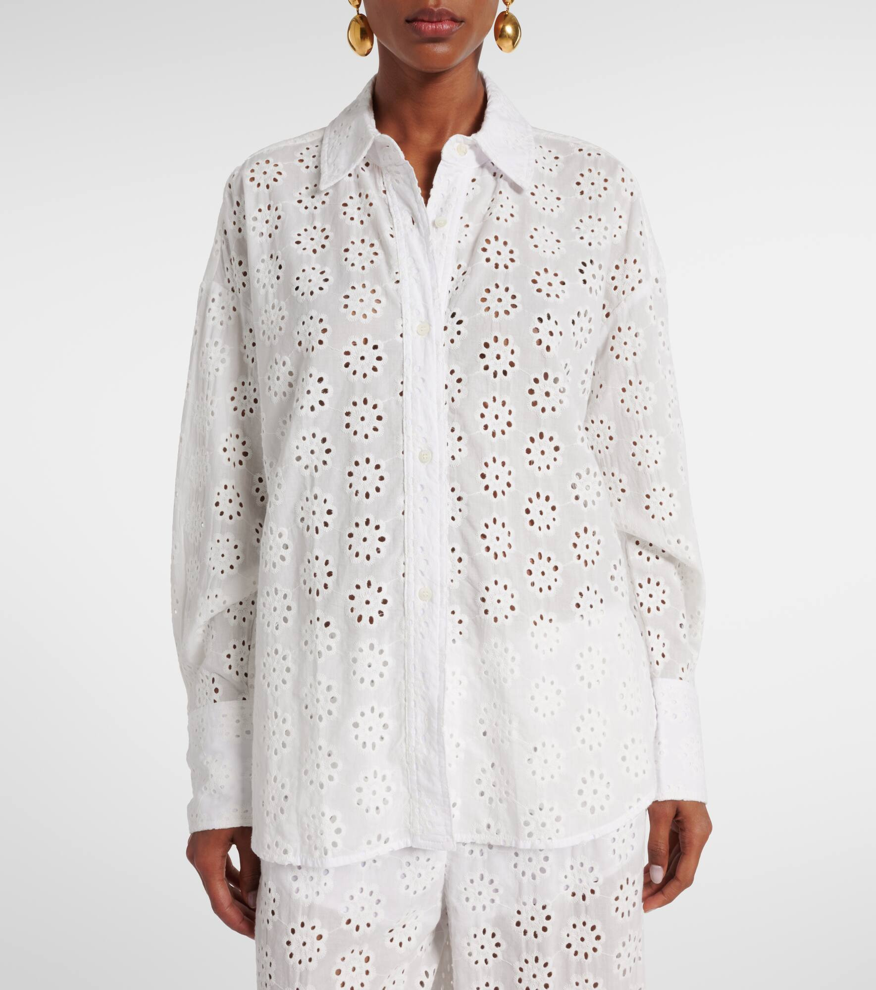 Colton eyelet cotton shirt - 6