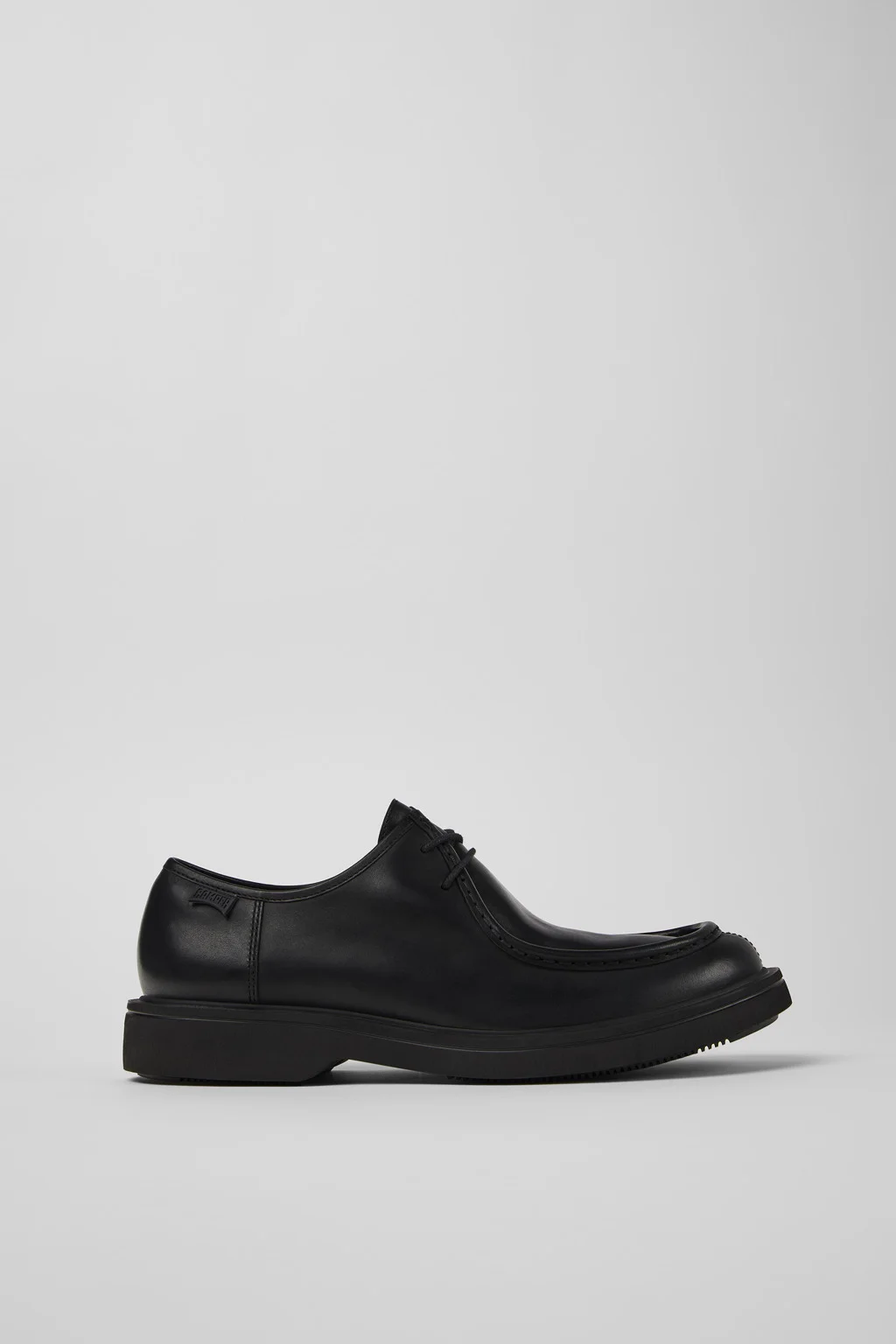 Norman Black Leather Shoes for Men. - 1