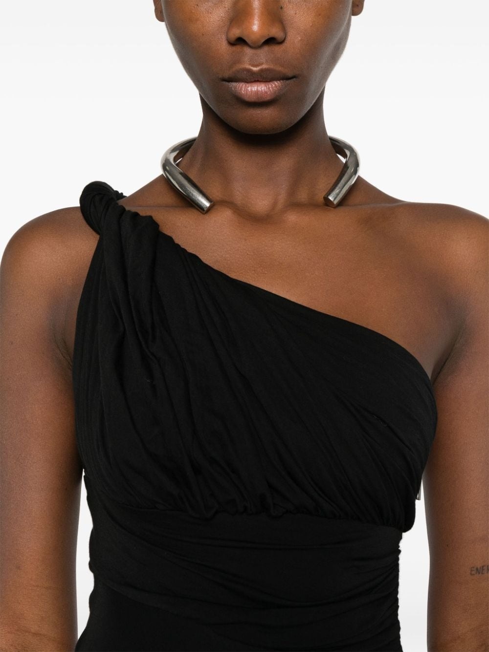 draped midi dress - 5