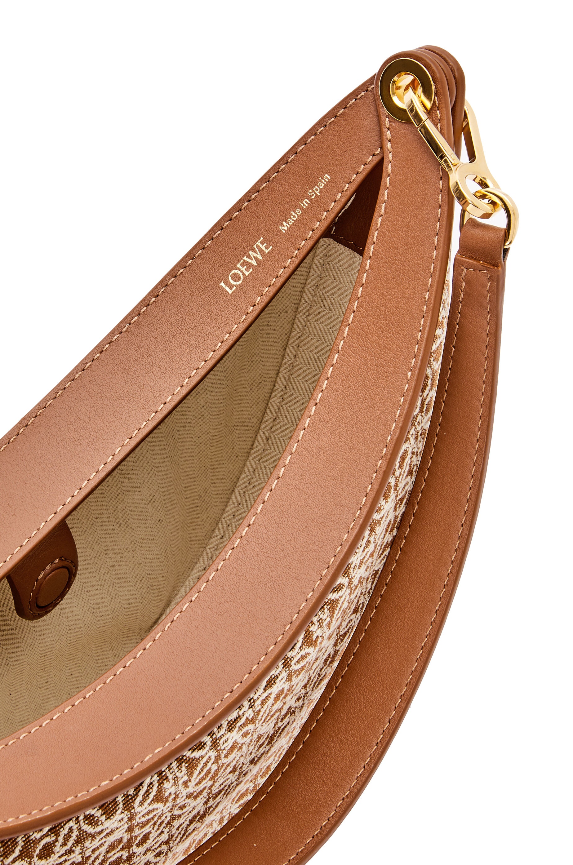 Small LOEWE Luna bag in Anagram jacquard and classic calfskin - 8