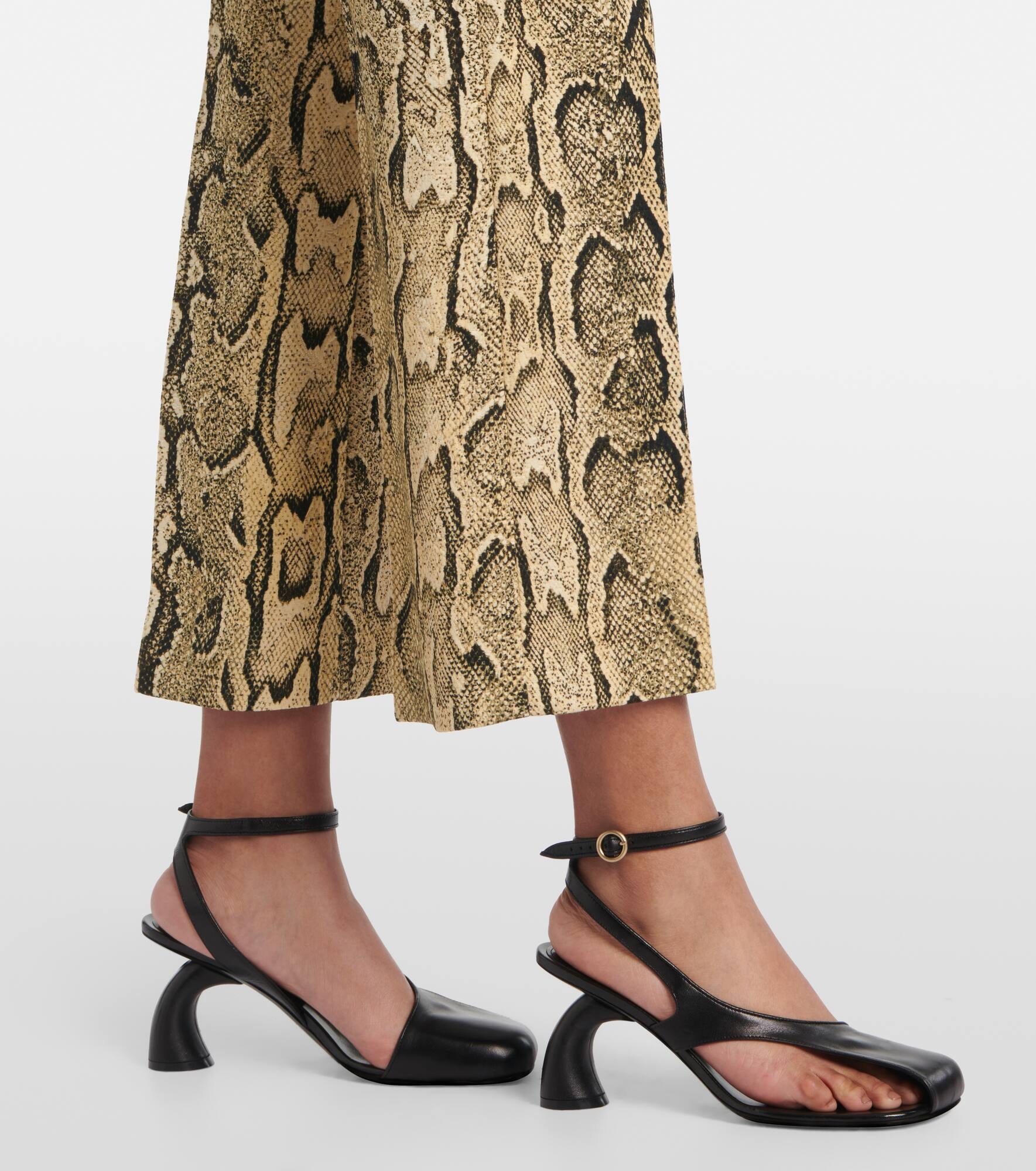 Snake-effect flared pants - 5