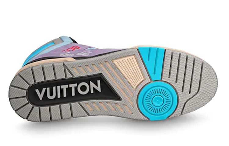 LOUIS VUITTON Trainer Ankle Sneakers 'Purple Red Blue' 1A7R0 - 4