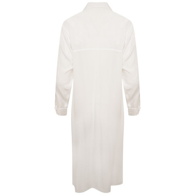 Yohji Yamamoto Long Poplin Shirt Dress in White outlook