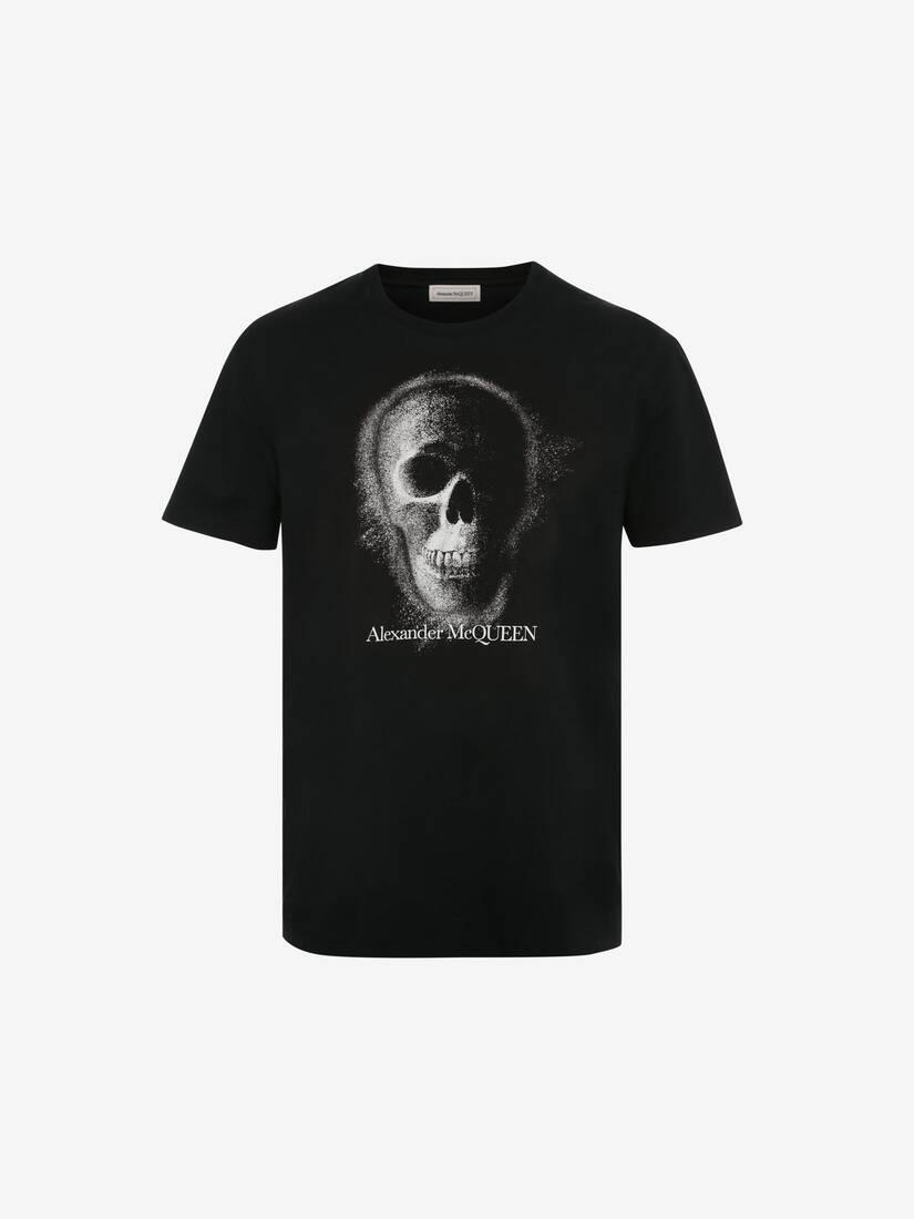 Skull Motif T-shirt in Black/silver - 1