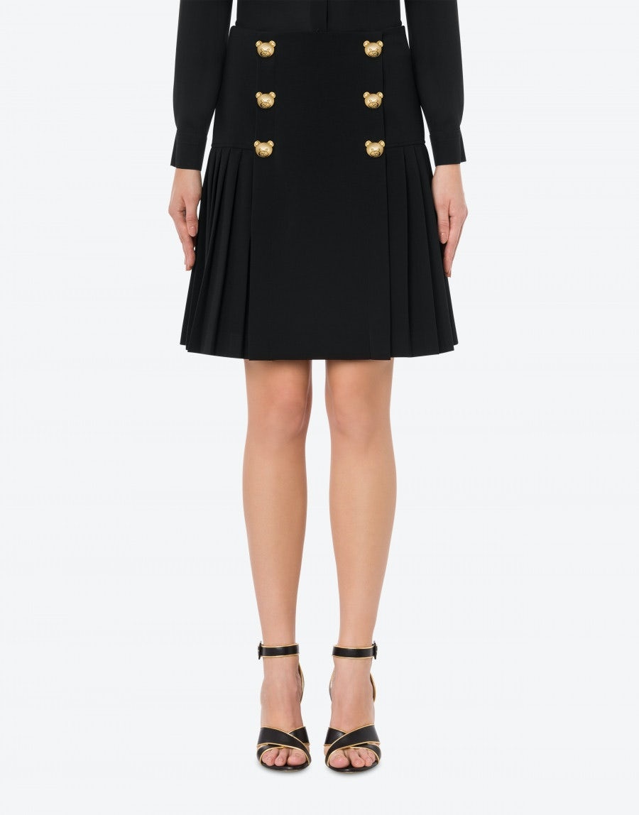 TEDDY BUTTONS CRÊPE SKIRT - 2