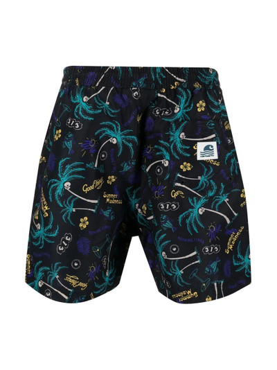 Carhartt palm-tree print swim-shorts outlook