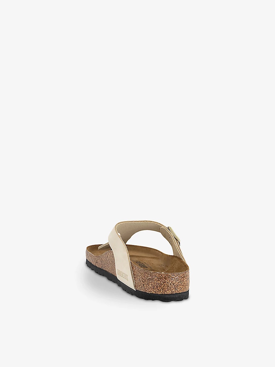 Branded-hardware leather thong sandals - 4