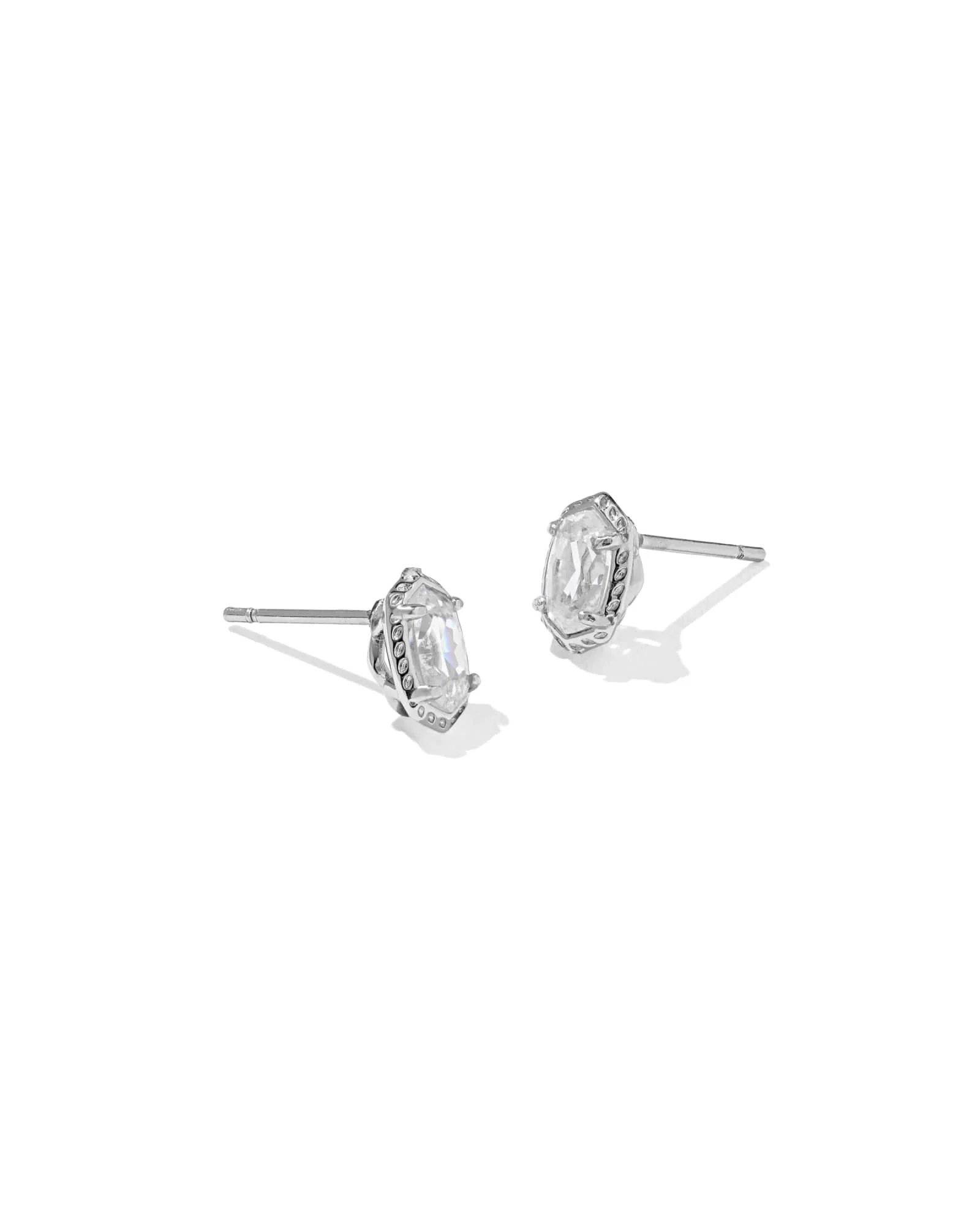 Mini Ellie Luxe Silver Stud Earrings - 1