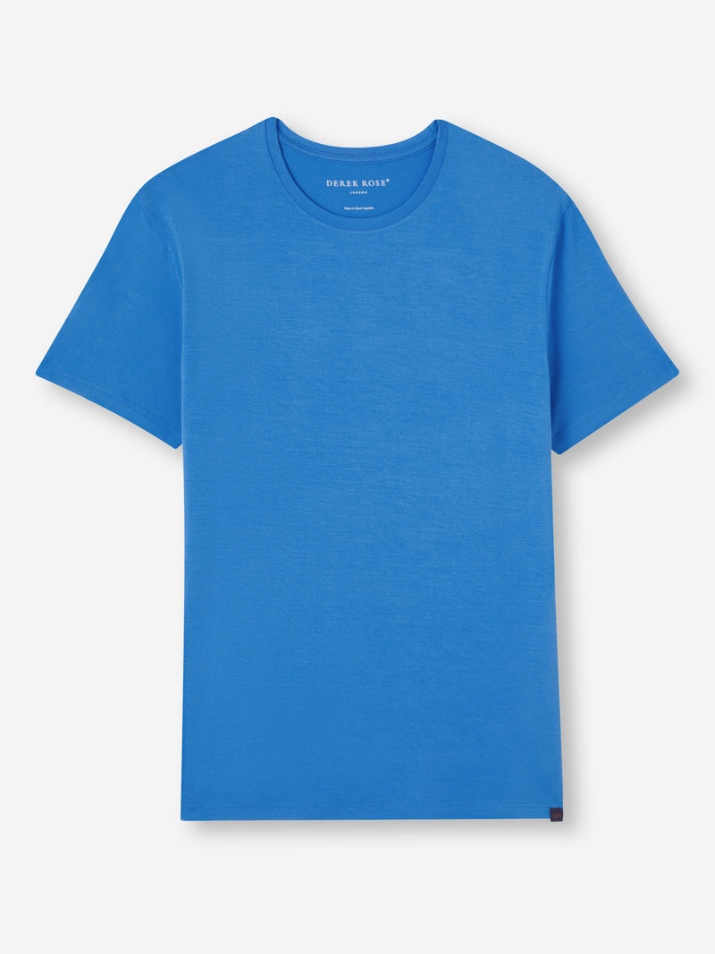 Men's T-Shirt Basel Micro Modal Stretch Azure Blue - 1