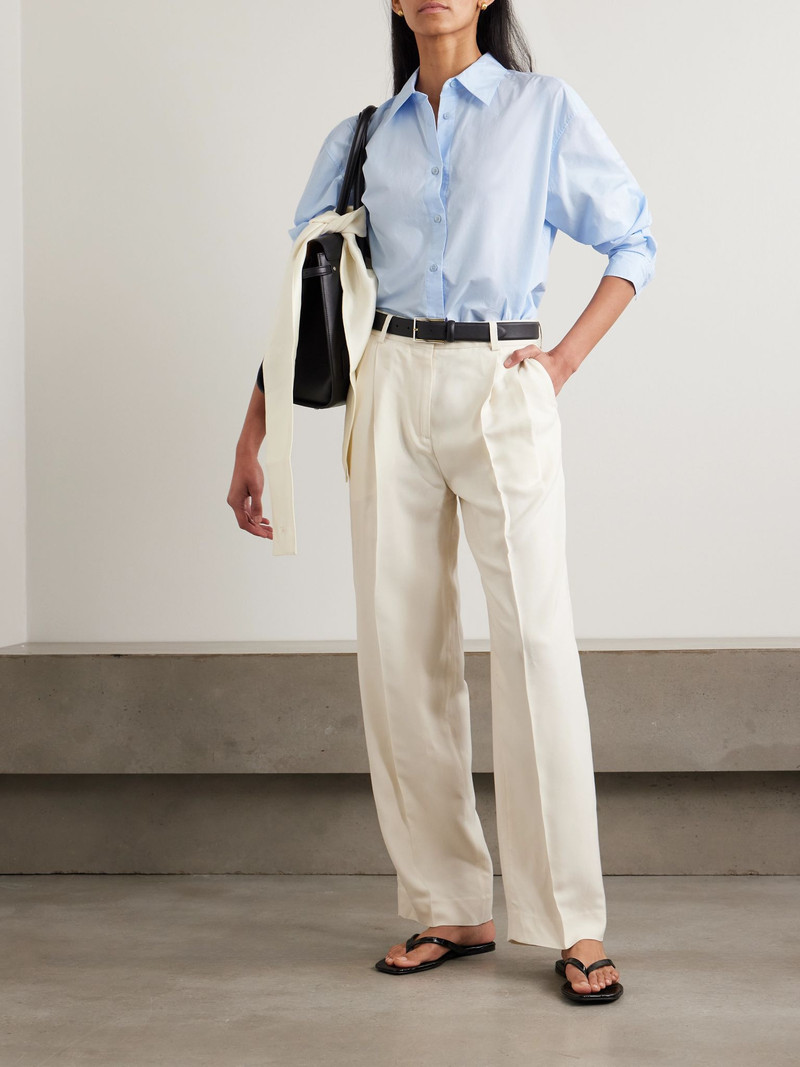 Totême Garderob organic cotton-poplin shirt Light blue outlook
