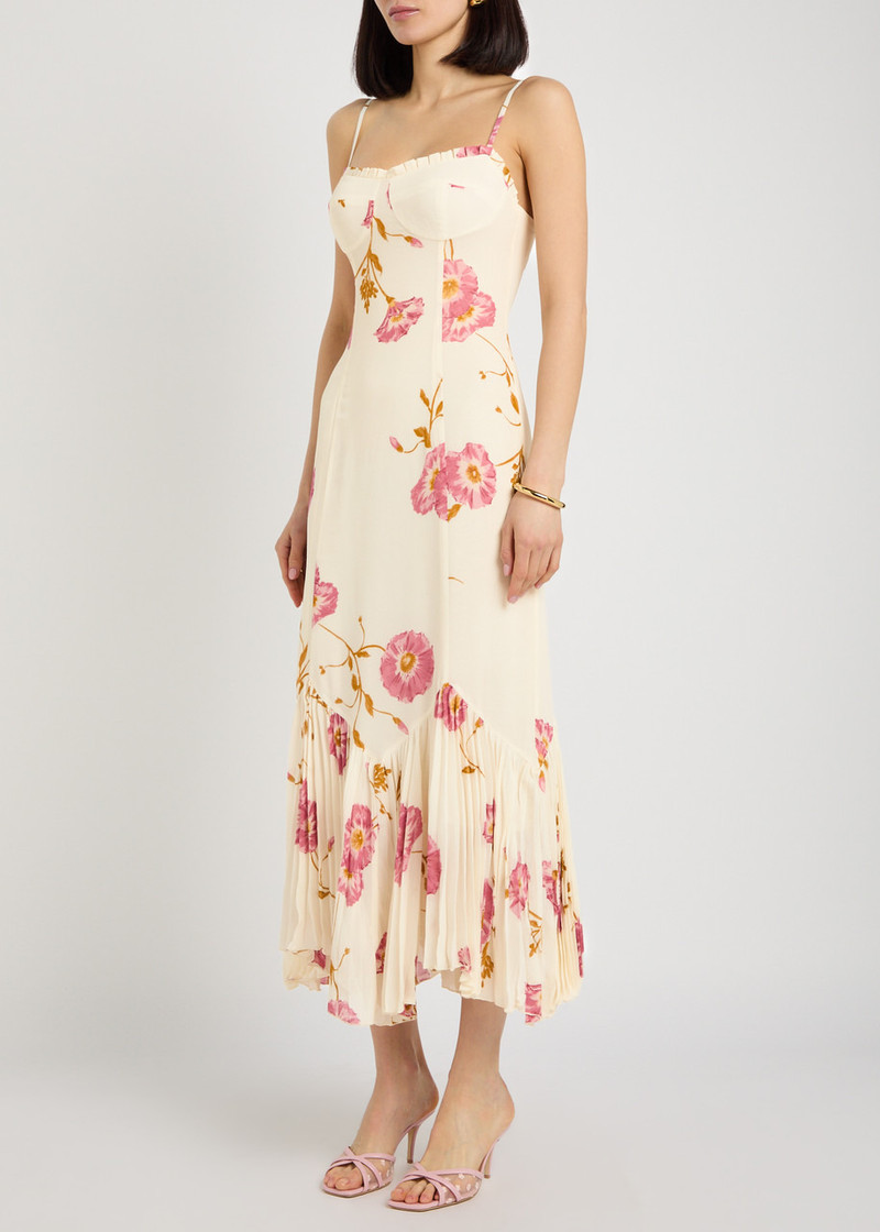 Reformation Reformation Aiko Floral-print Chiffon Midi Dress outlook