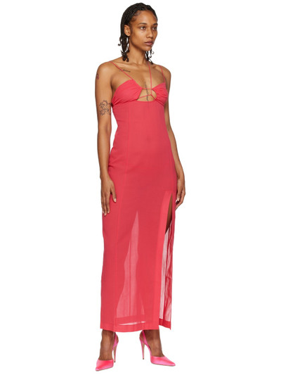 NENSI DOJAKA Pink Asymmetric Maxi Dress outlook