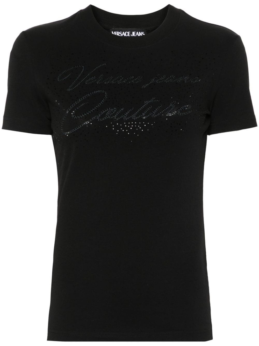 crystal-logo cotton T-shirt - 1