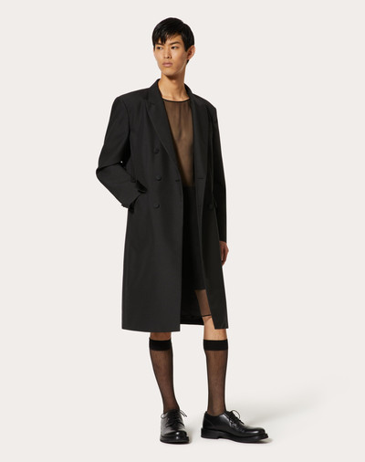 Valentino TECHNICAL NYLON DOUBLE-BREASTED COAT outlook