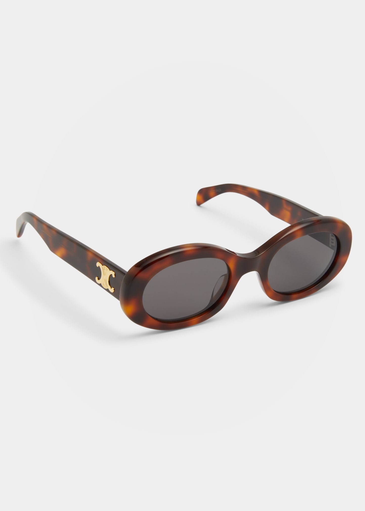 Triomphe Logo Oval Acetate Sunglasses - 1