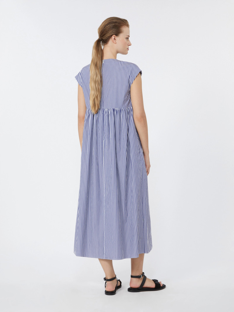 MOLO Cotton-poplin A-line dress - NAVY 4