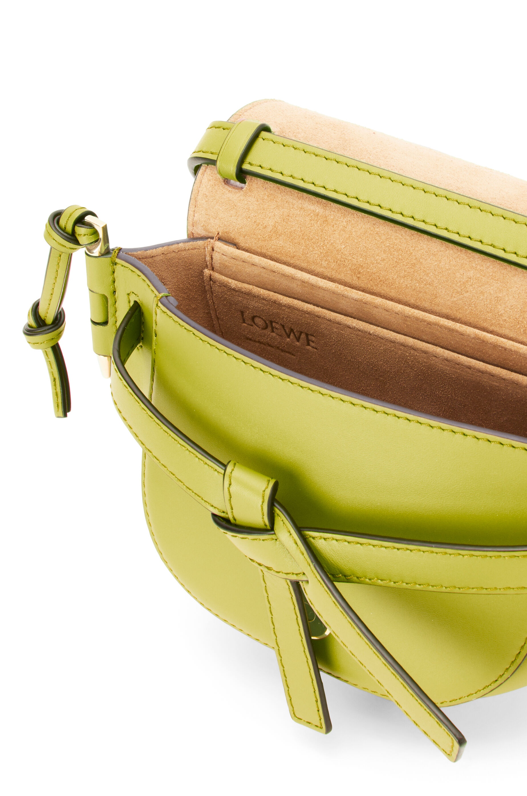 Mini Gate Dual bag in soft calfskin and jacquard - 7
