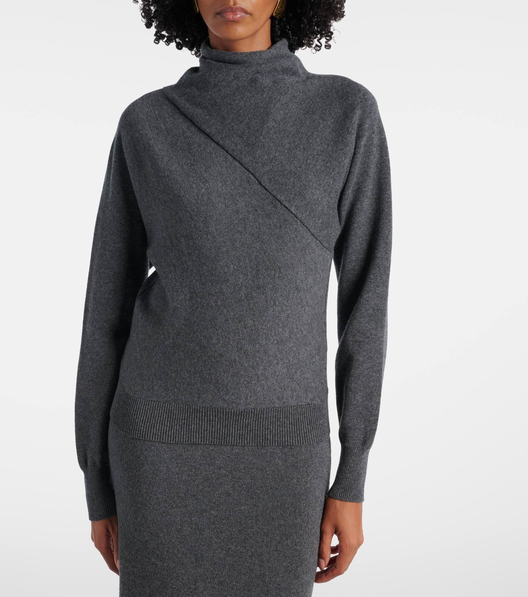 Cashmere and cotton turtleneck sweater - 6