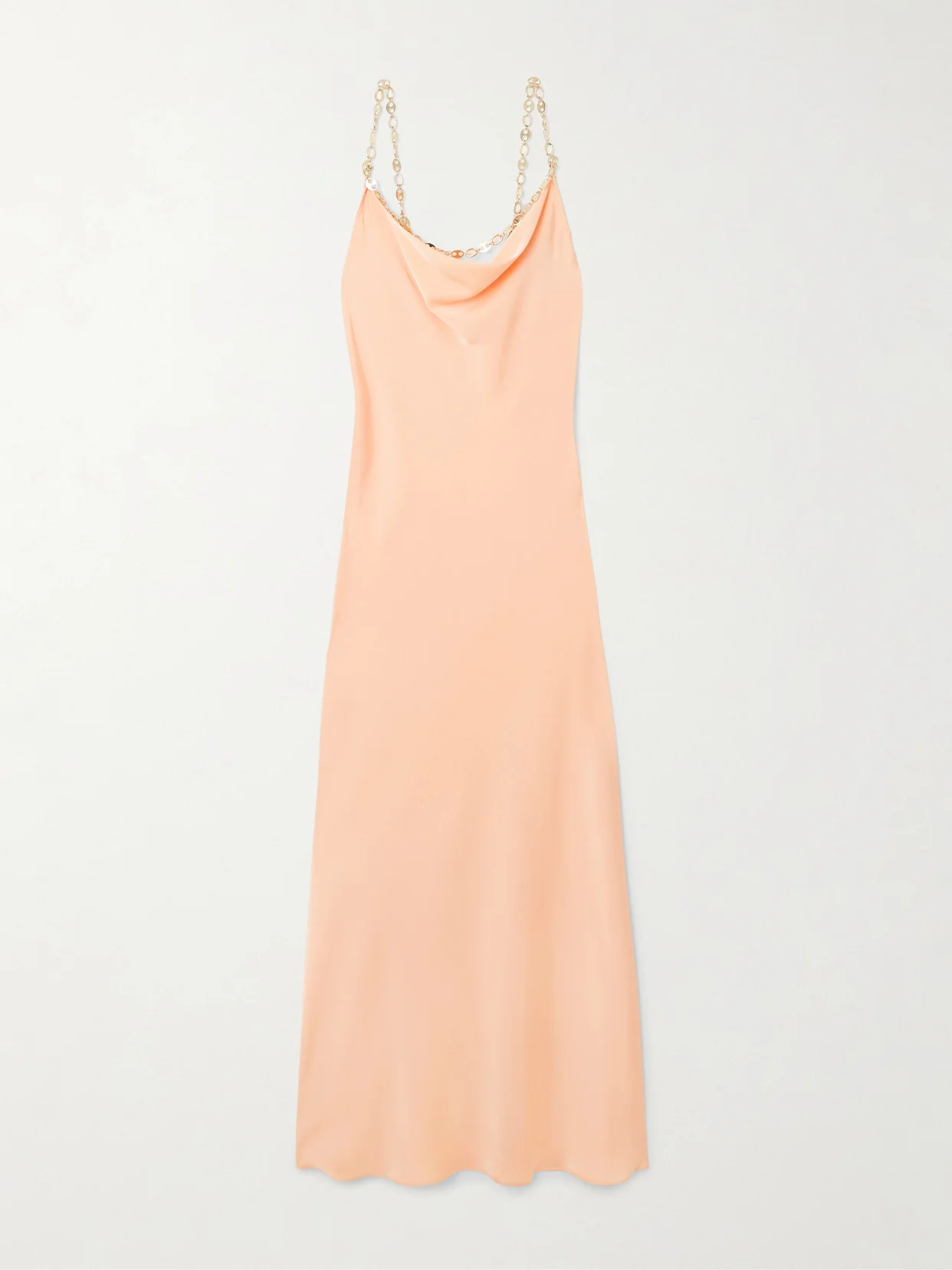Chain-embellished Crepe Midi Dress - 1