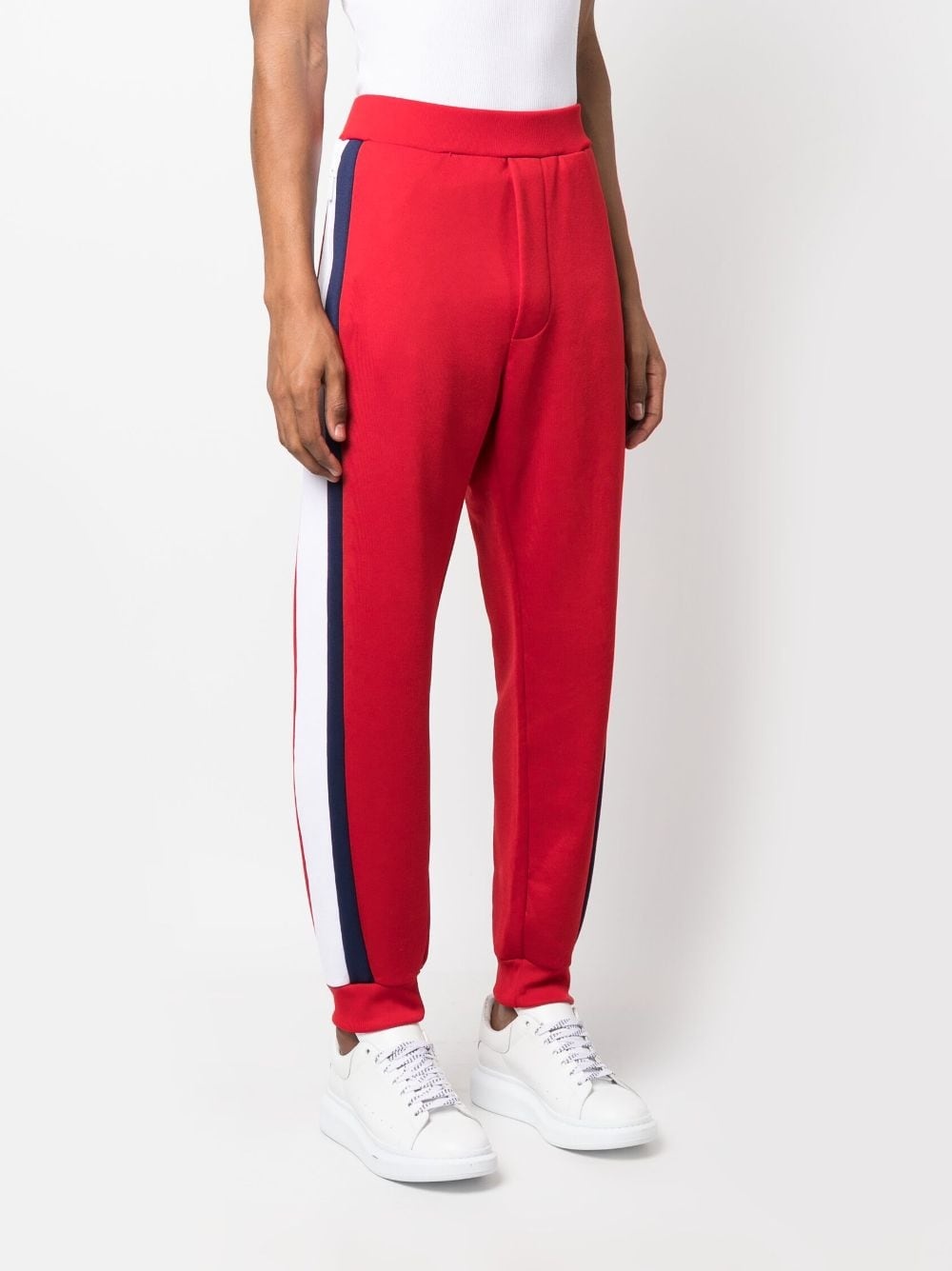 striped cotton-blend track pants - 3