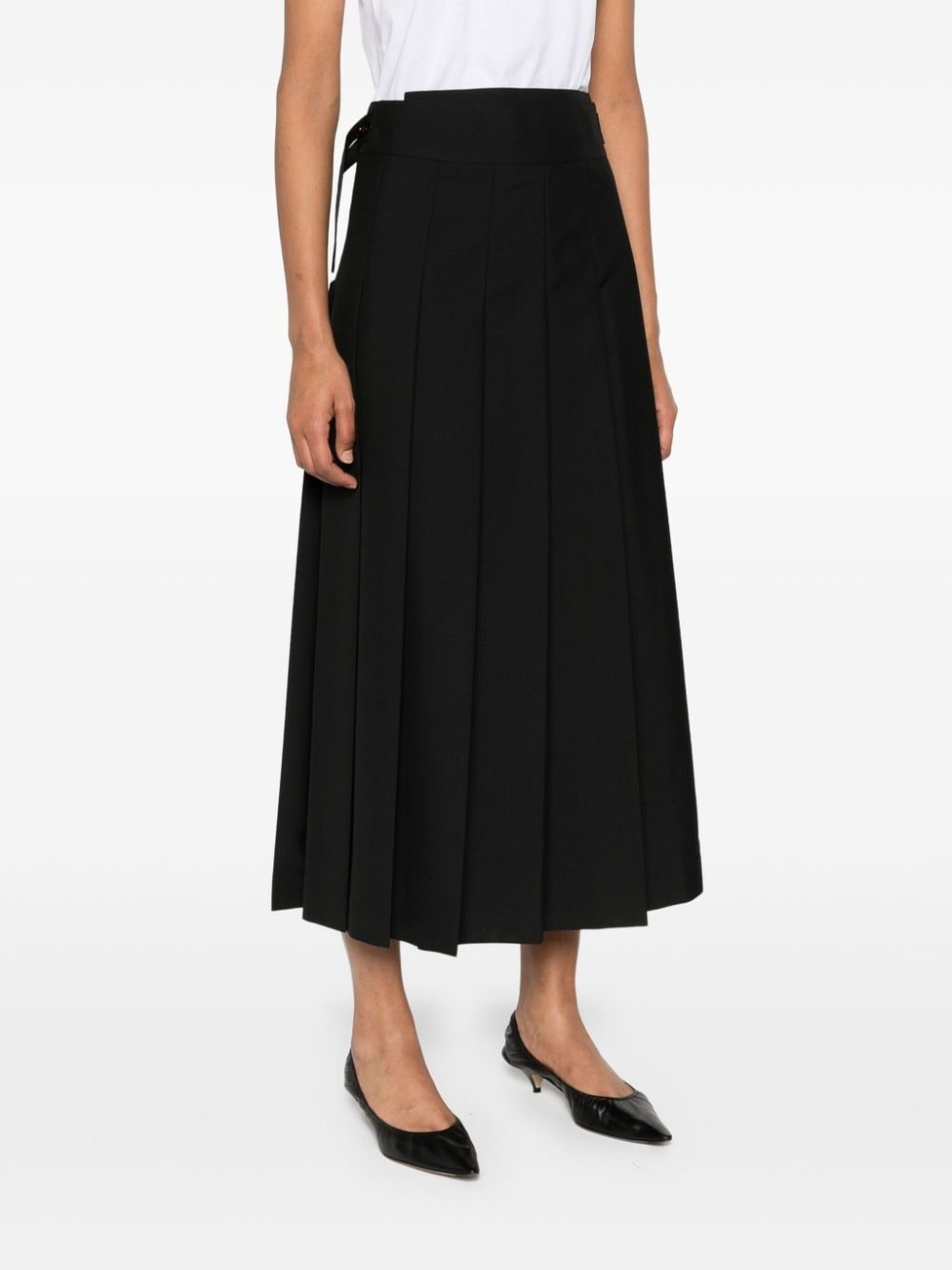 plissé wrap skirt - 3