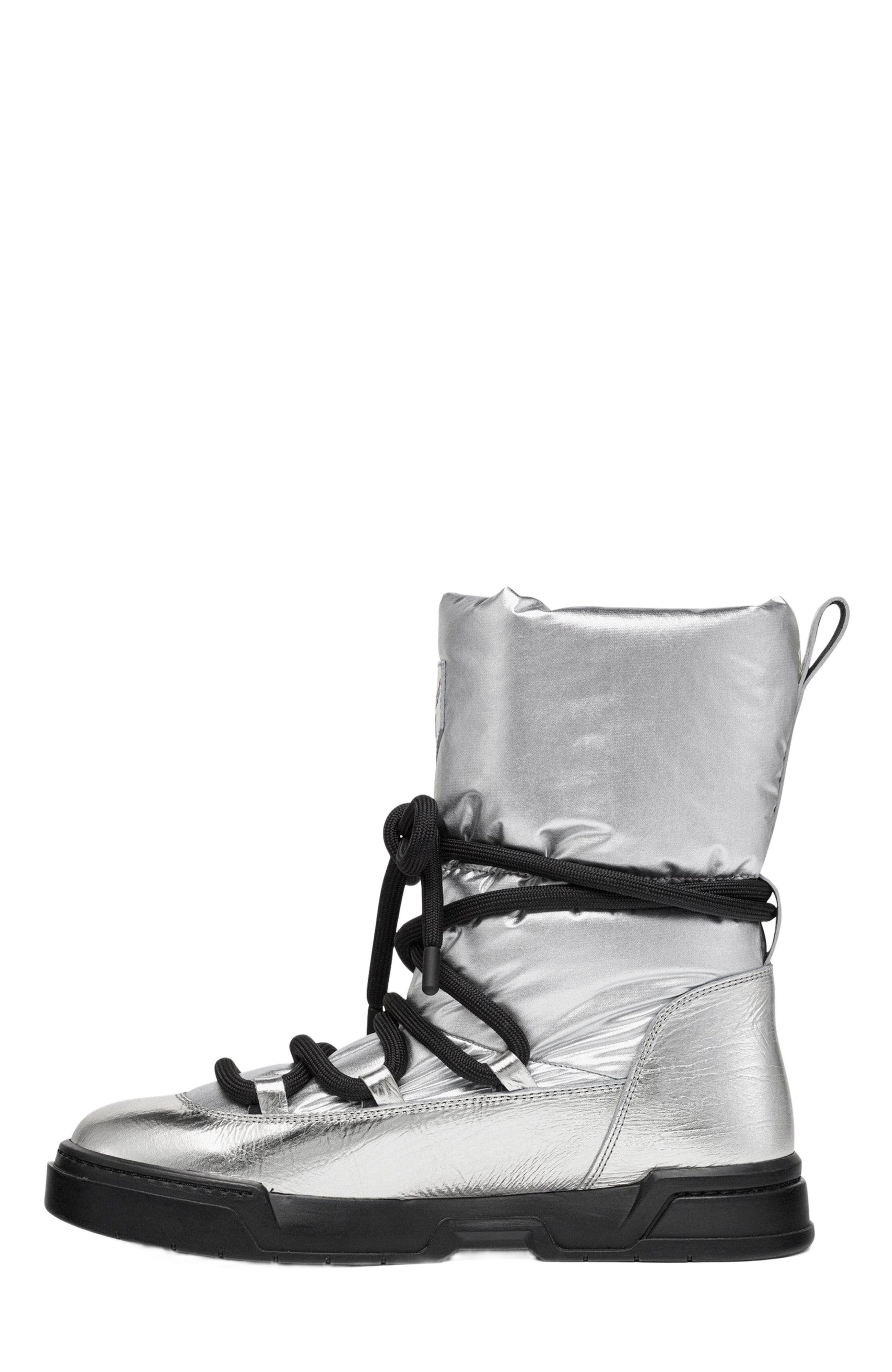 MCM Skyward Ankle Boots in Metallic Calf Leather in Silver at Nordstrom - 2