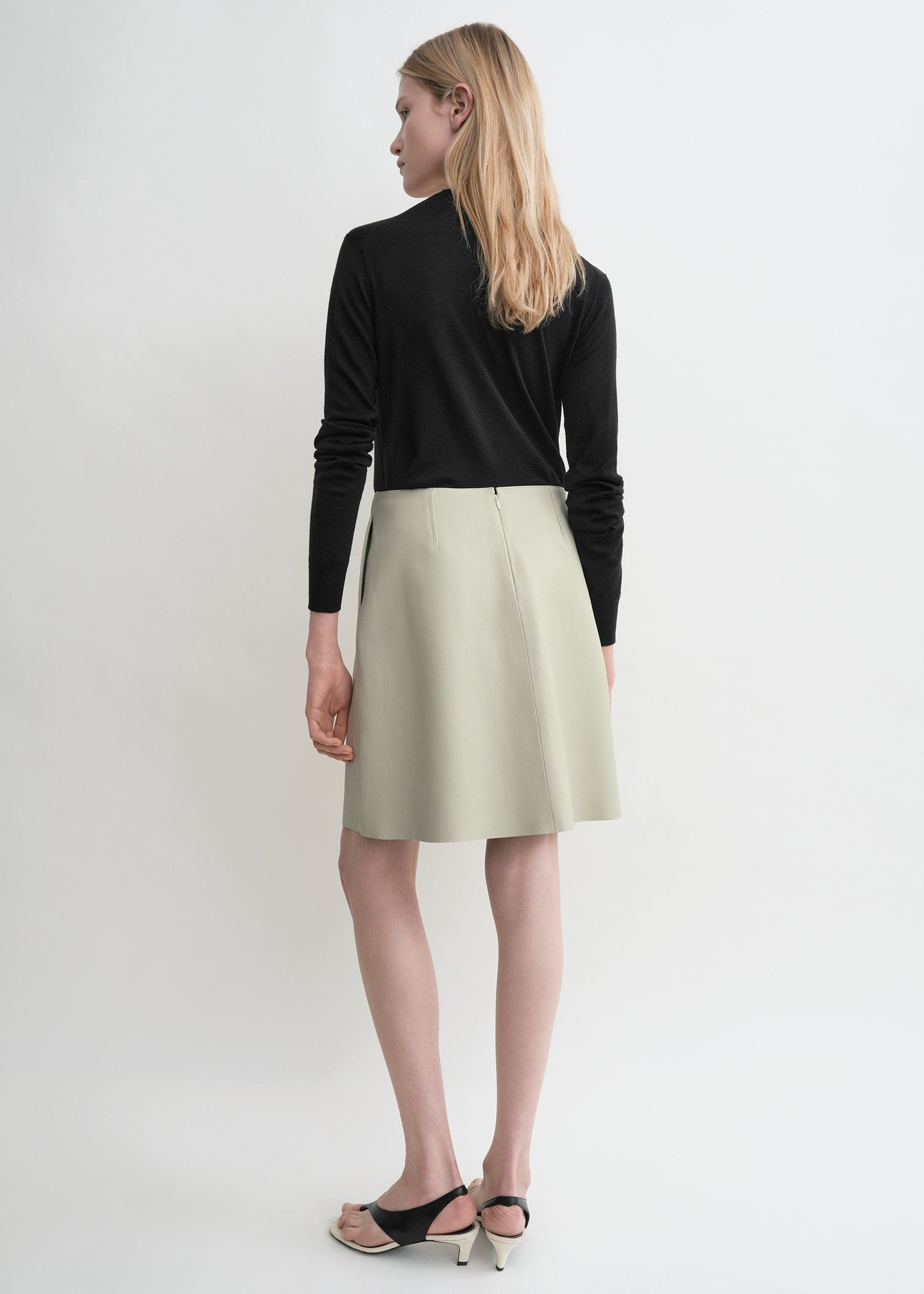 Leather skirt peanut - 4