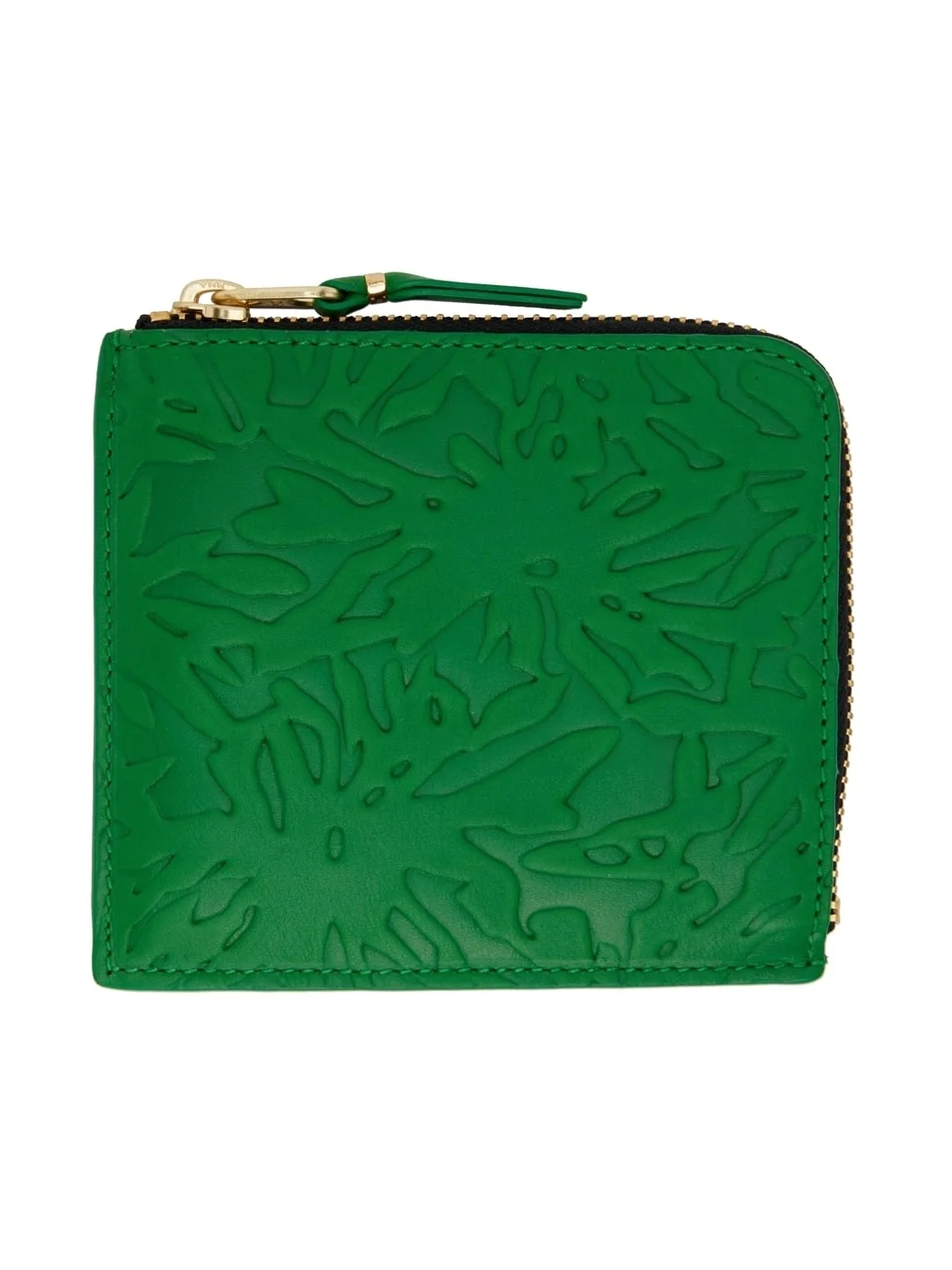 Green Embossed Forest Half-Zip Wallet - 1