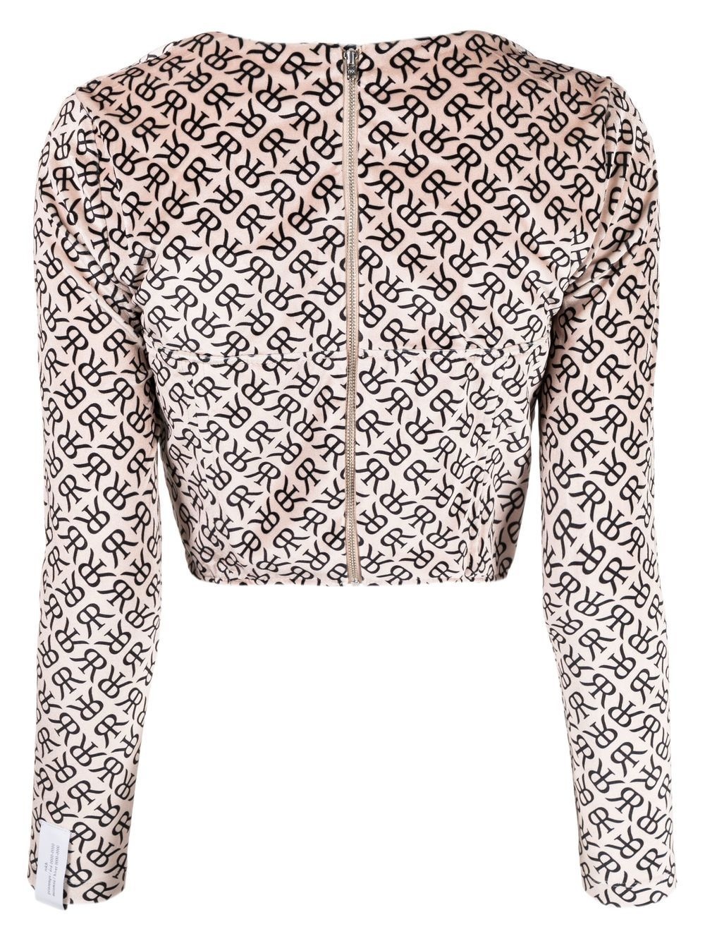 monogram-print bustier corset top - 2