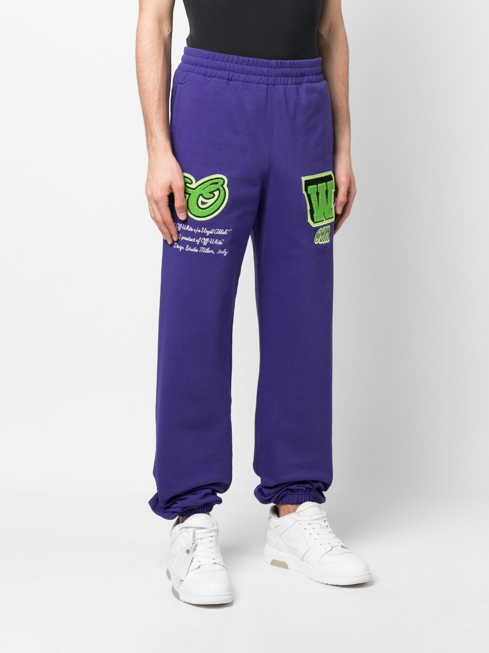 logo-patch track pants - 3
