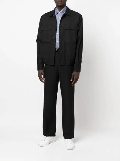 Brioni checked long-sleeved shirt outlook