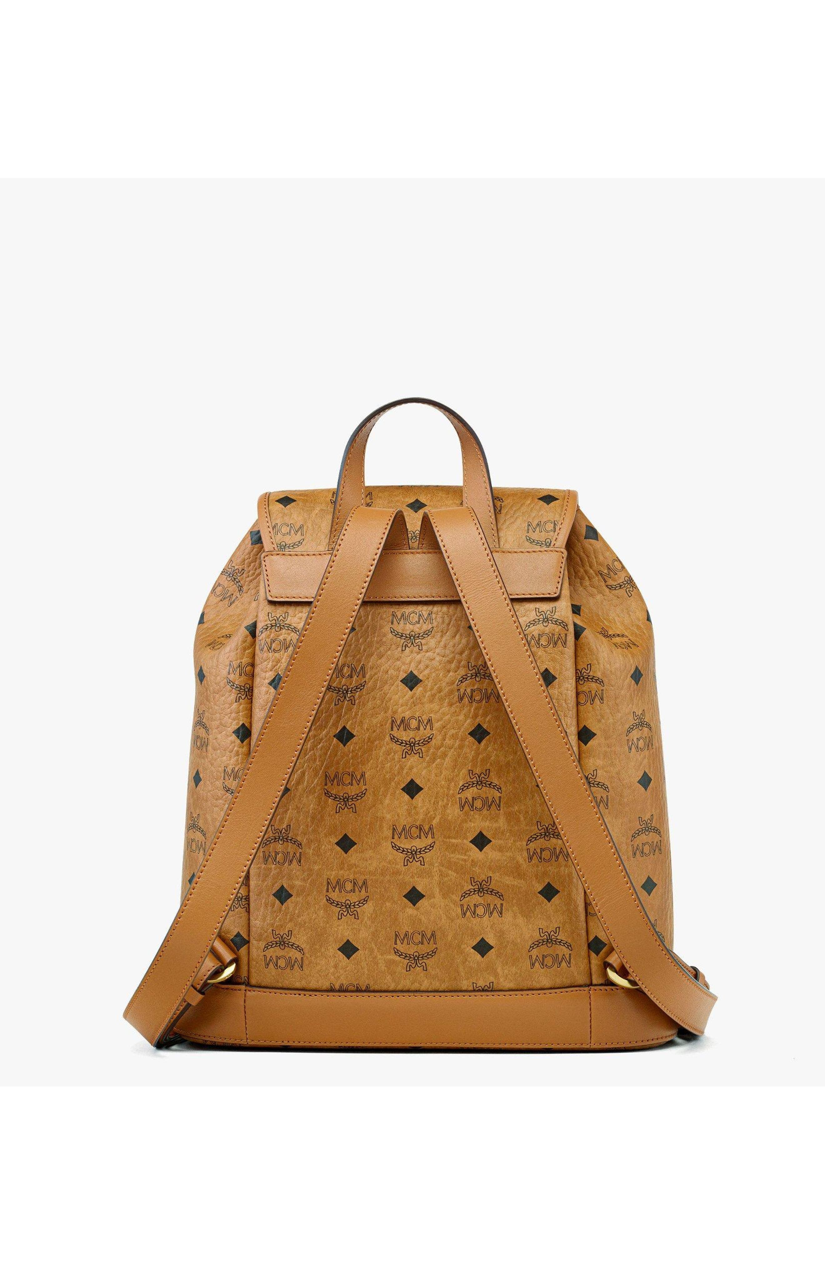 MCM Small Aren Drawstring Backpack in Visetos in Brown at Nordstrom - 4