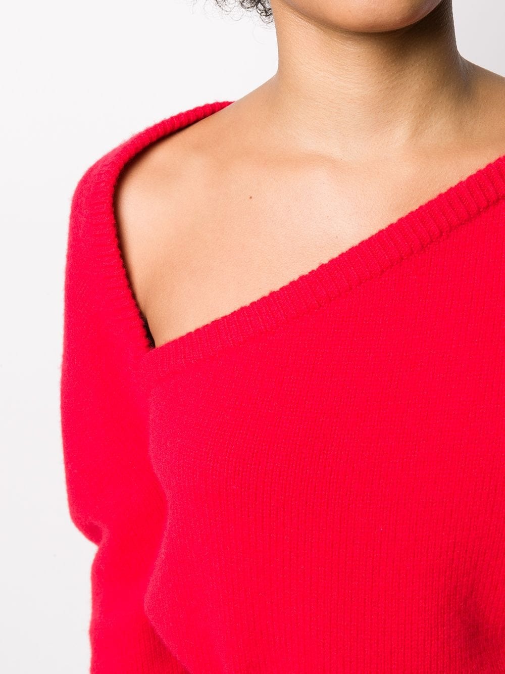 asymmetric neckline jumper - 5