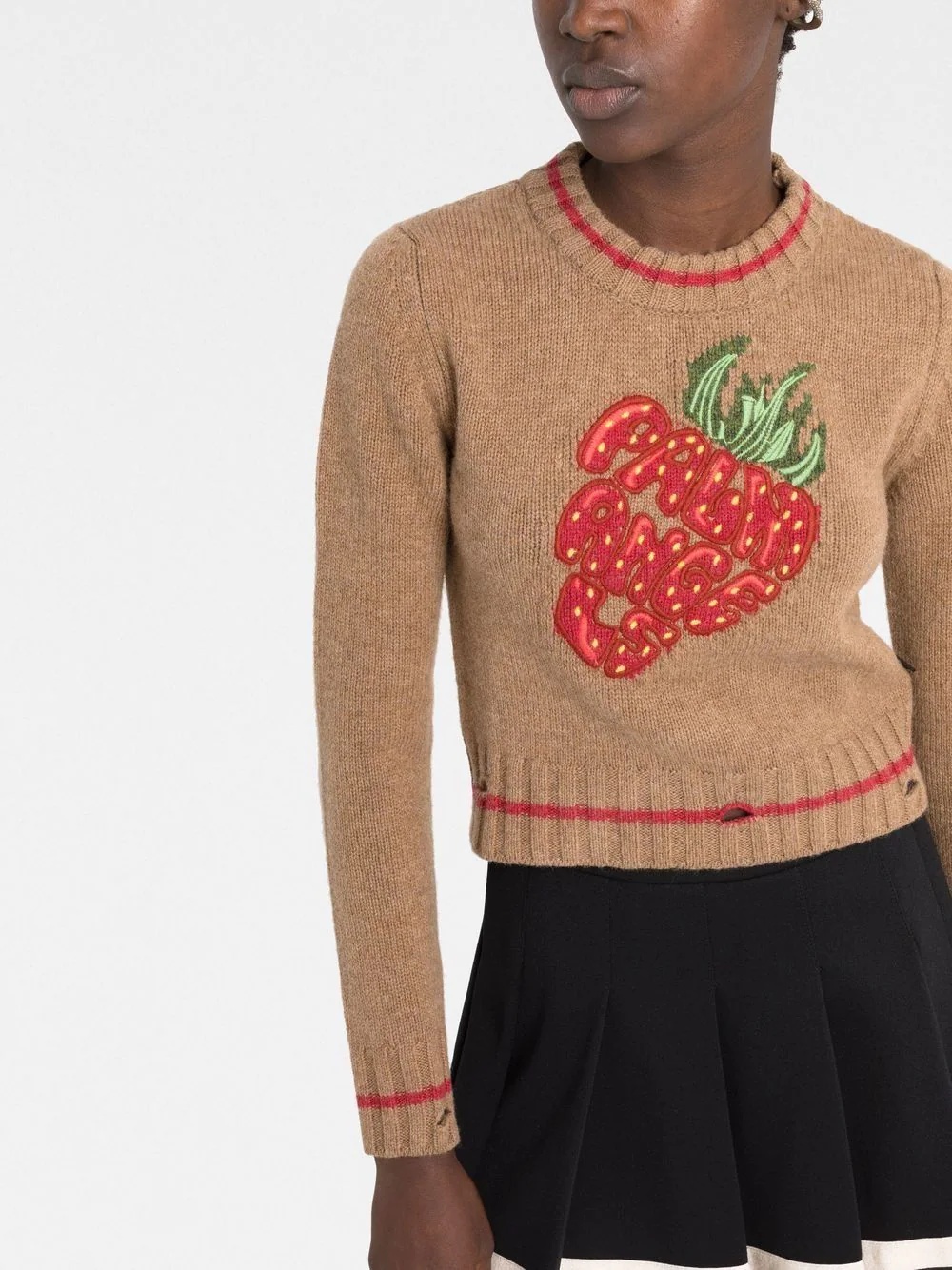 logo-patch cropped jumper - 5