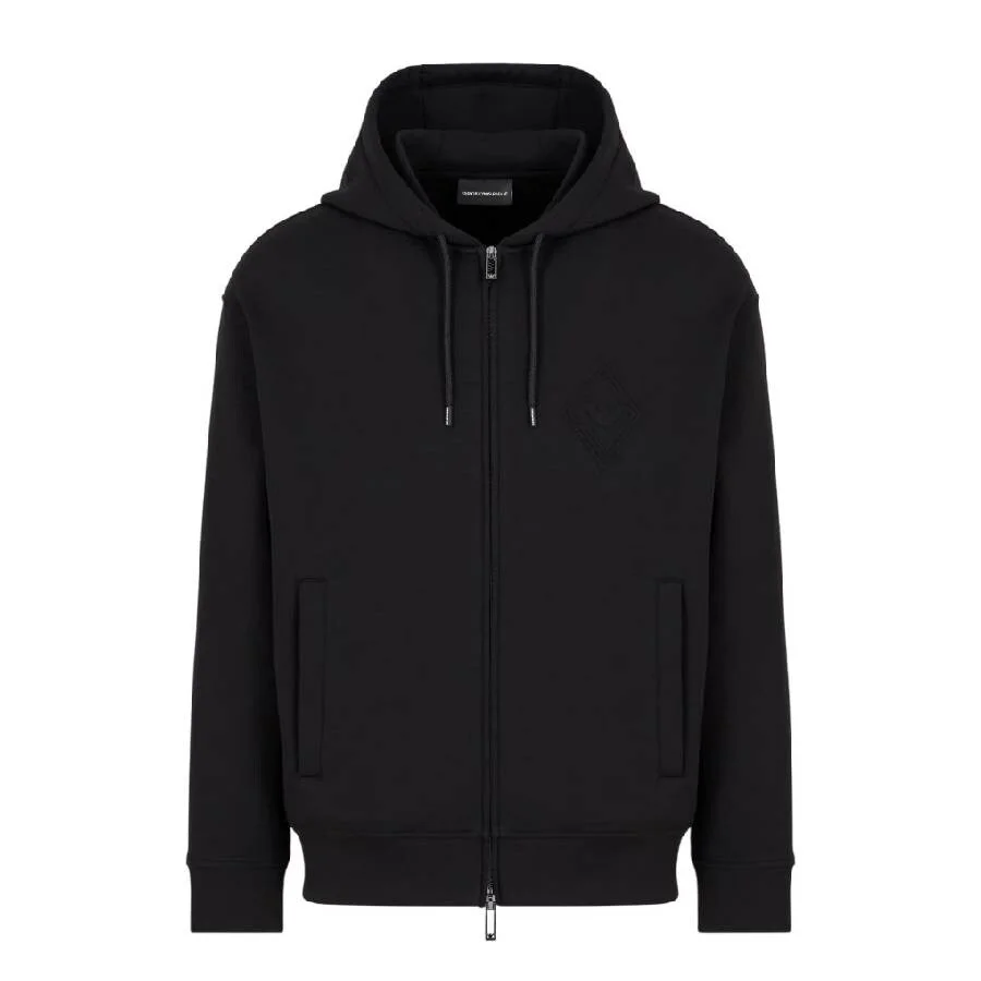 Emporio Armani Embossed Eagle Hooded Sweatshirt - 1