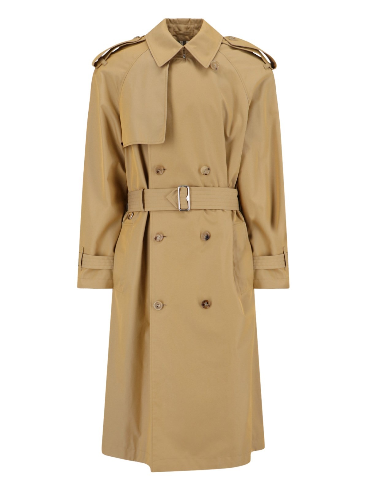 DOUBLE-BREASTED MIDI TRENCH COAT - 1