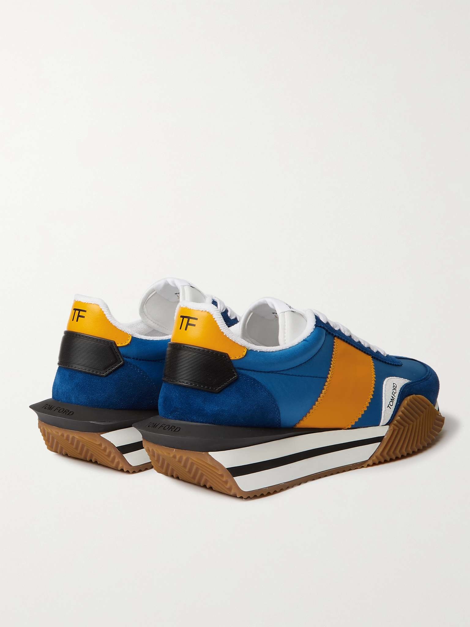 James Rubber-Trimmed Leather, Suede and Nylon Sneakers - 5