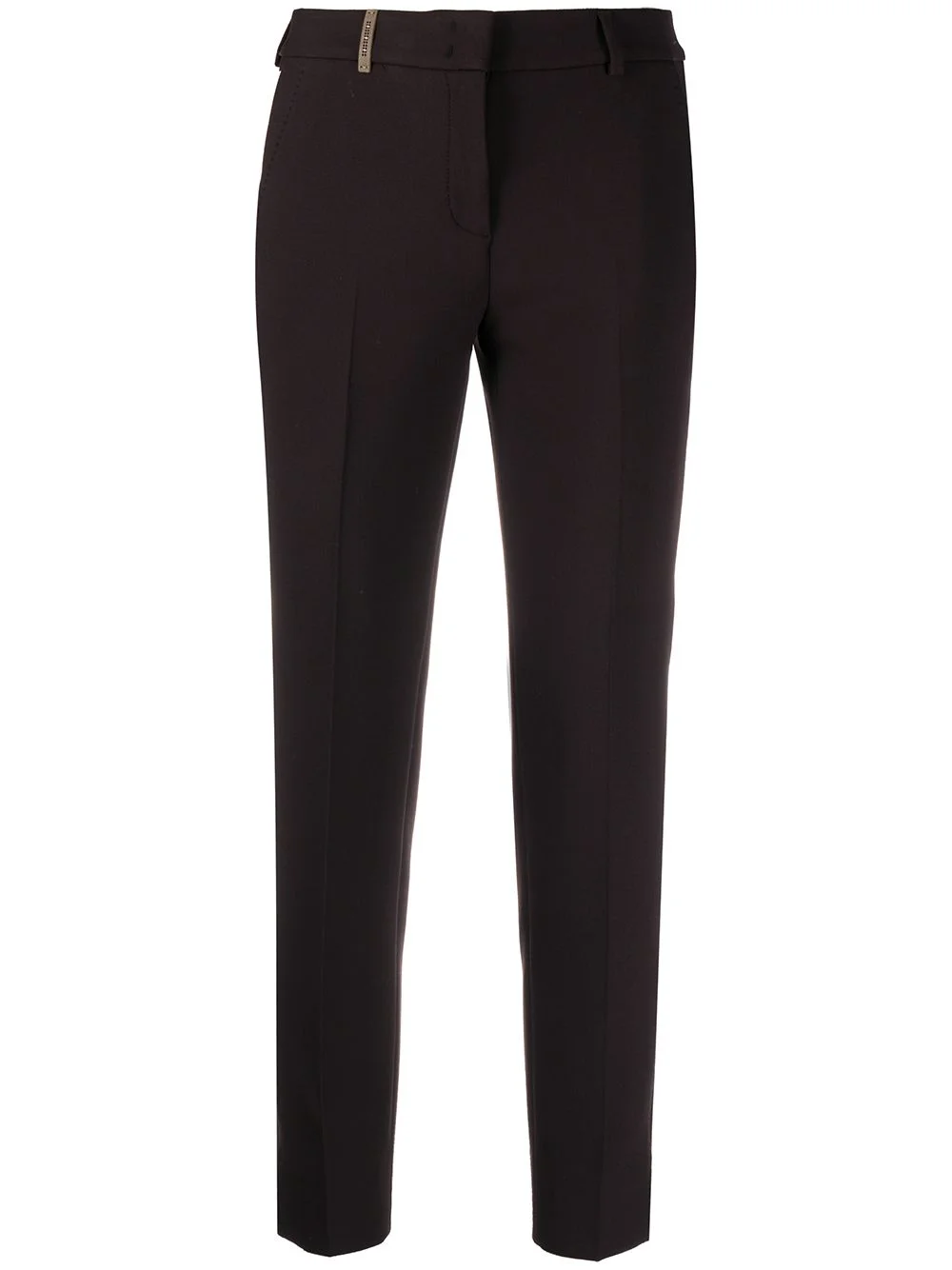 cropped slim-fit trousers - 1