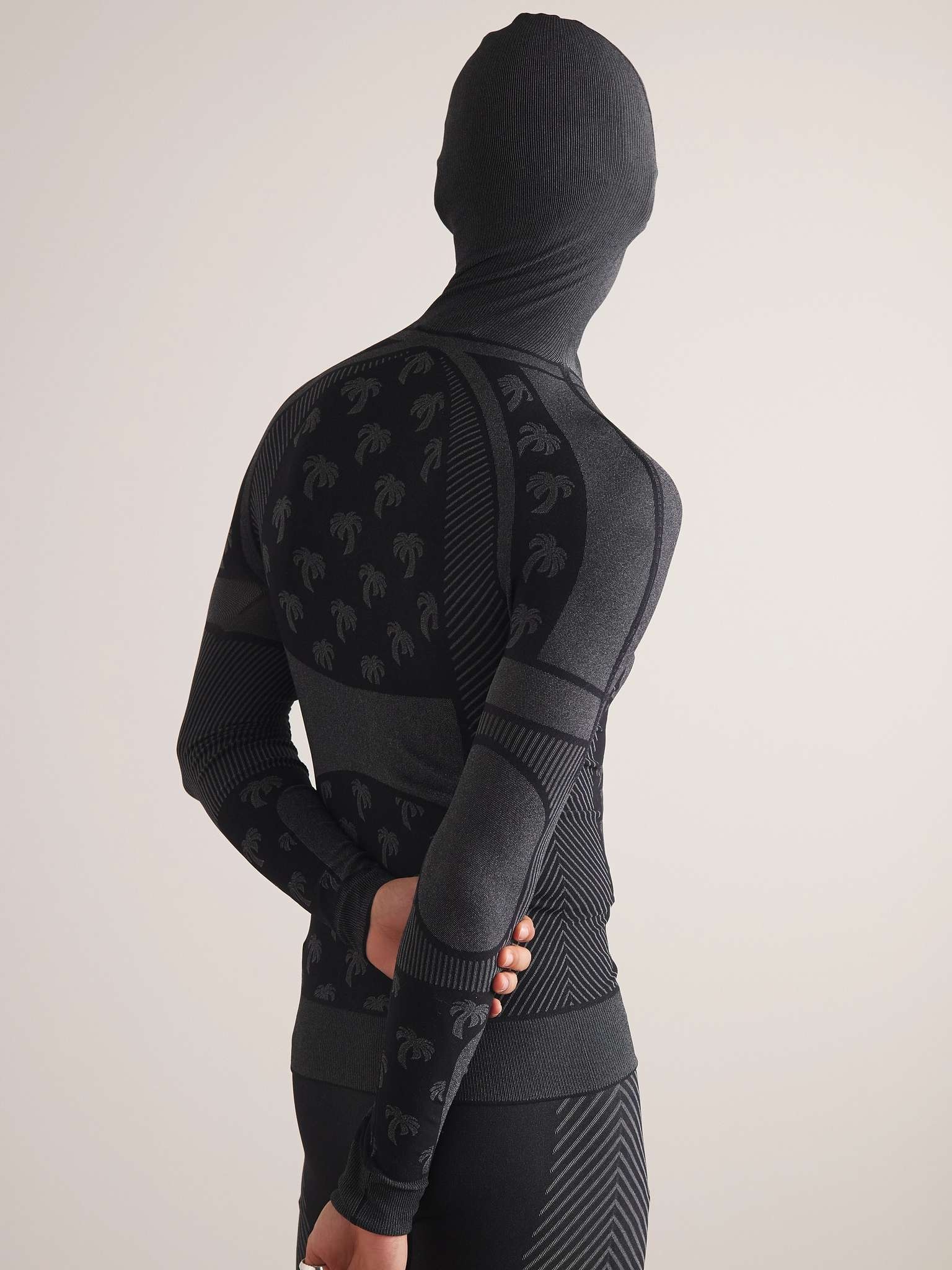 Logo-Jacquard Stretch-Knit Ski Base Layer - 5