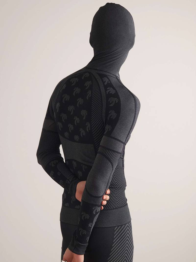 Logo-Jacquard Stretch-Knit Ski Base Layer 5
