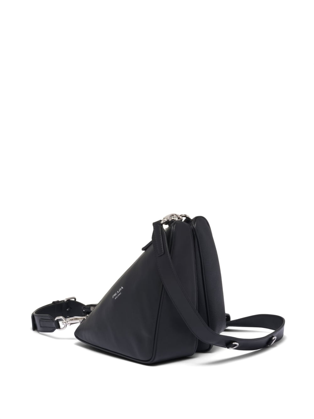 triangle Saffiano-leather shoulder bag - 4