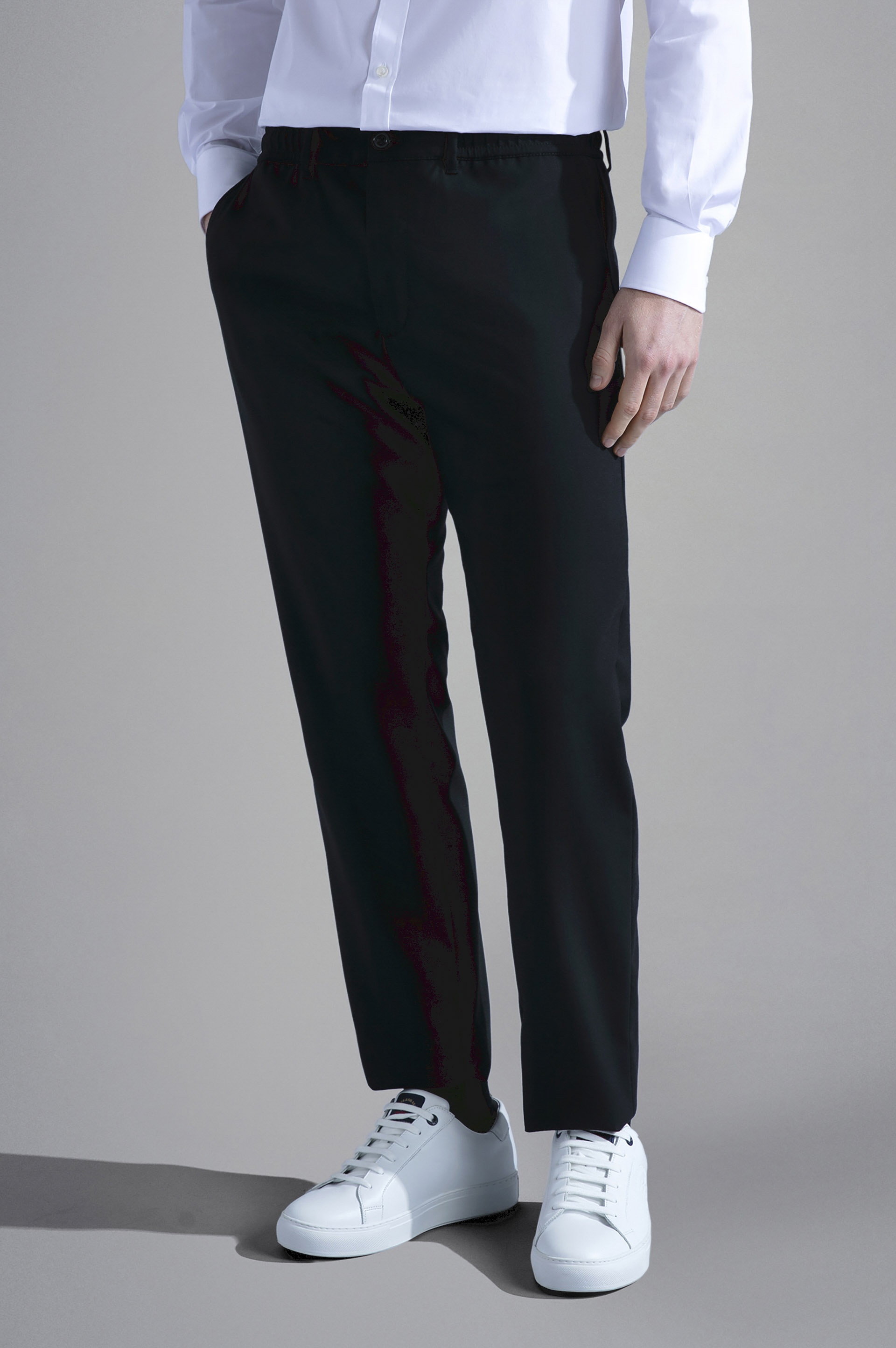 WOOL TECHNICAL FABRIC TROUSERS - 6