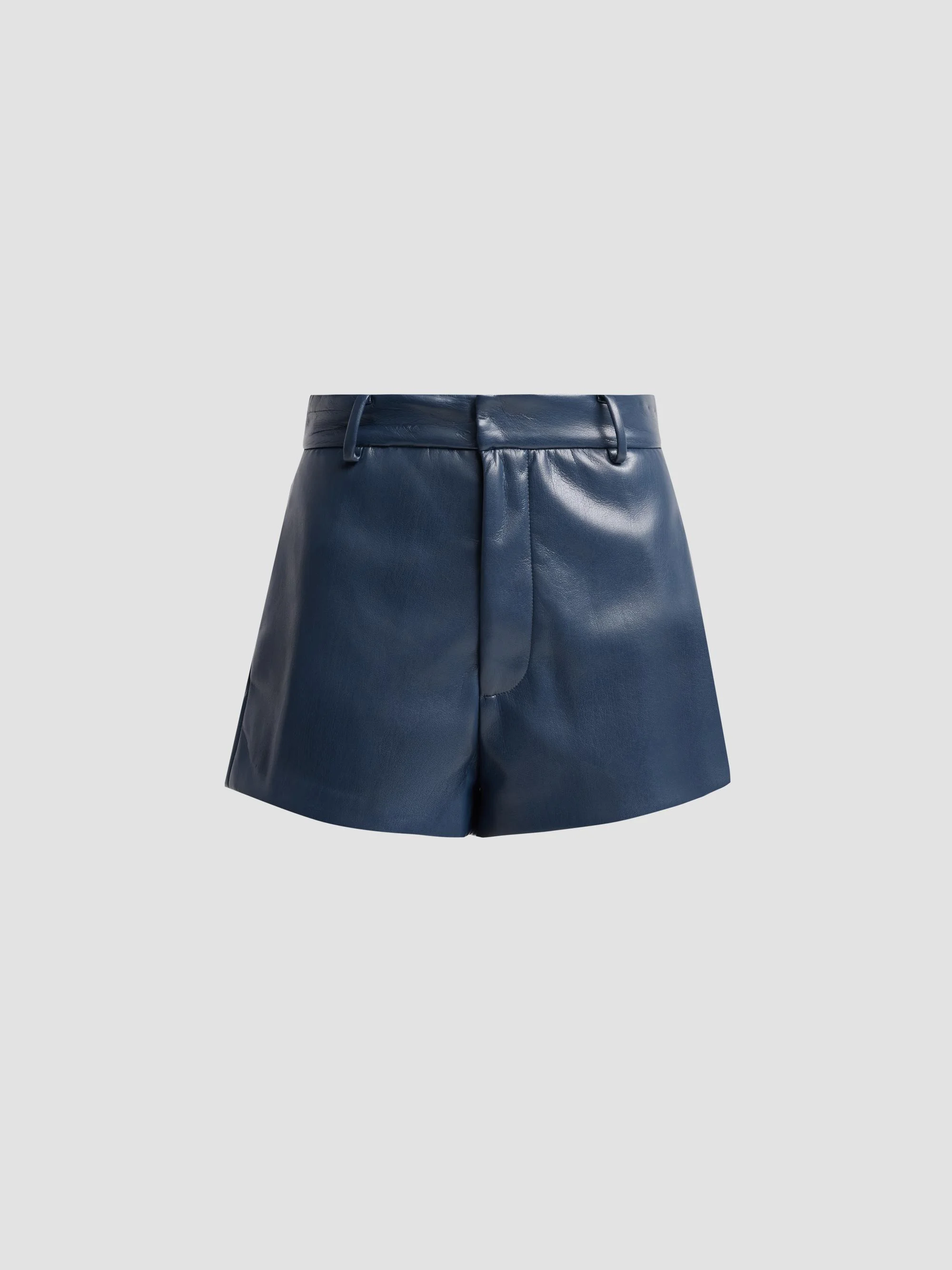 Women's Jax Faux Leather Shorts - Peacock - 1