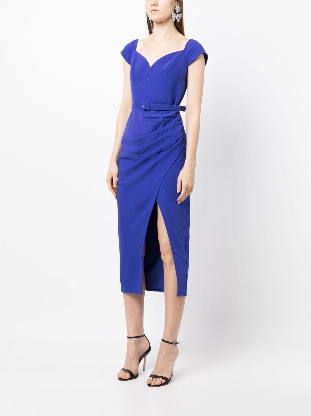 sweetheart-neck midi-dress - 3