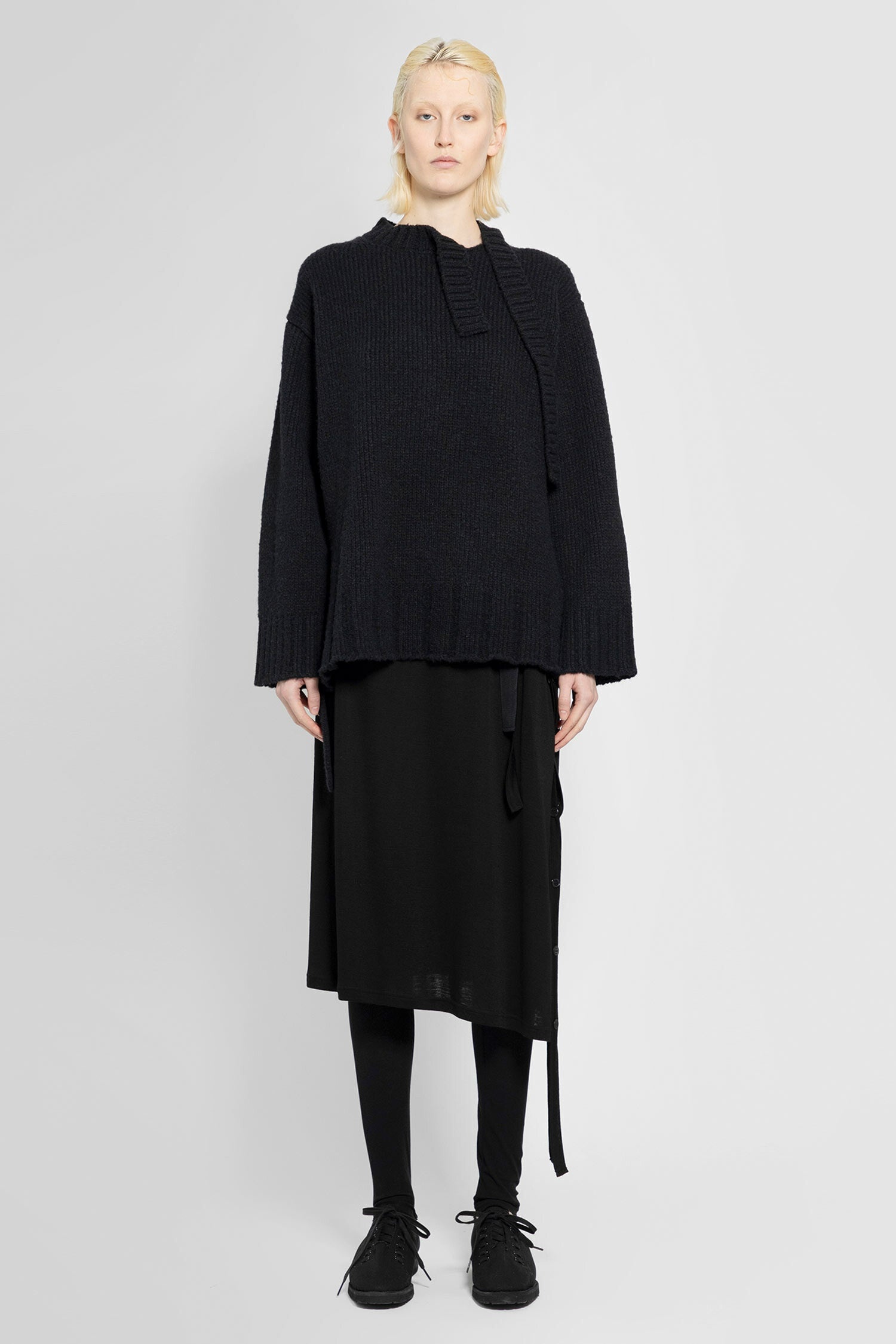 YOHJI YAMAMOTO WOMAN BLACK KNITWEAR - 6