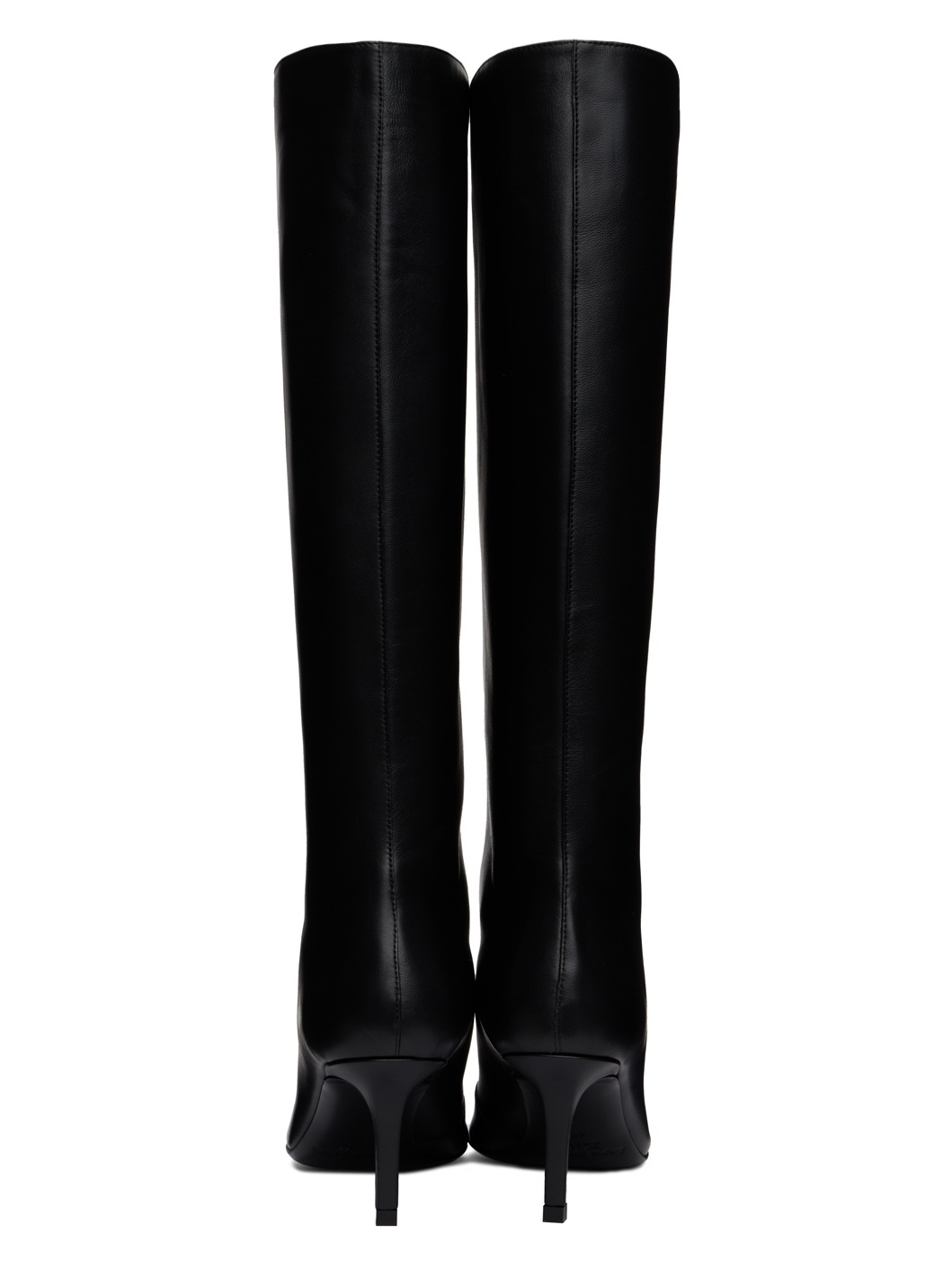 Black Leather Tall Boots - 2
